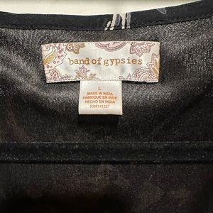 Band of Gypsies black floral dress. With sleeves size L